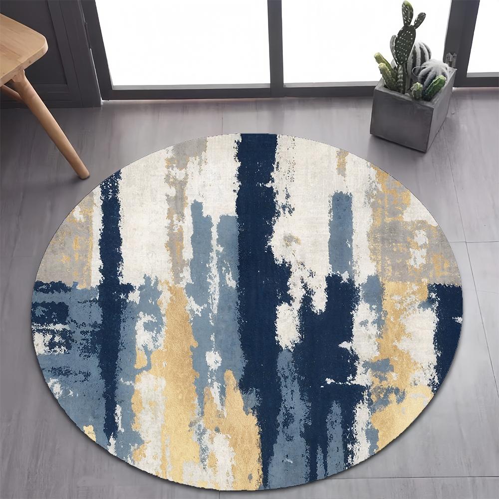 26 Style New Bohemian Abstract Modern Art Geometry Art Round Carpet Rug for Bedroom Living Room Decoration,pet Decor Floor Mat