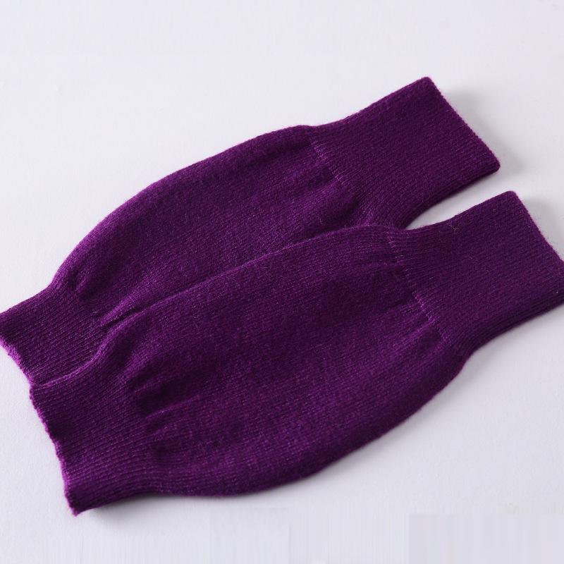 Soft And Comfortable Cashmere Women'S Half Finger Gloves - Warm Knit Wristbands Warm And Stretchy For Casual Outings