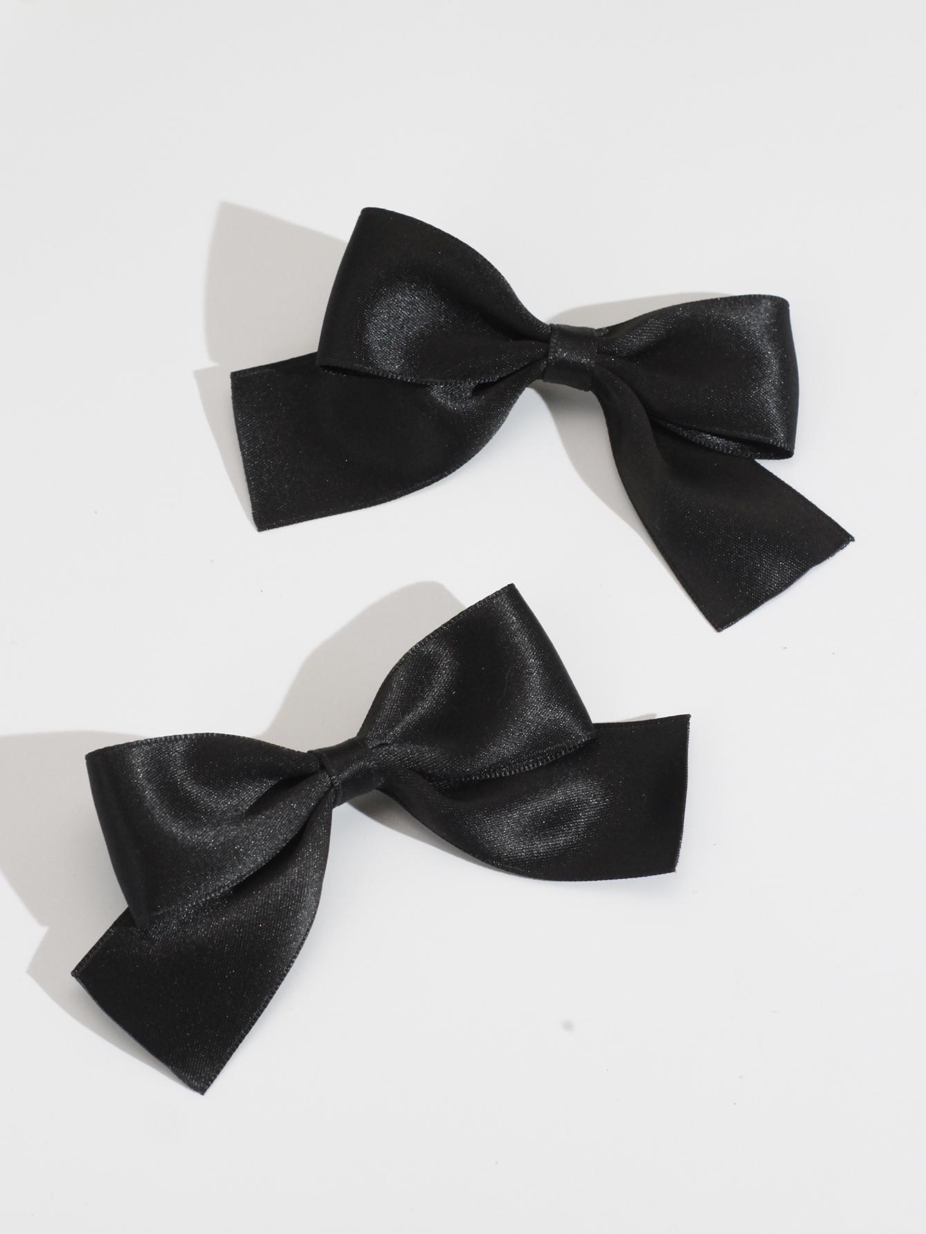 

Lystrfac 2Pcs/Lot Fashion Ribbon Bow Hair Clip for Women Girls Hairband Hair Accessories Headpiece