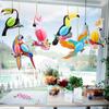 6pcs summer parrot honeycomb hanging decorations party decoration supplies