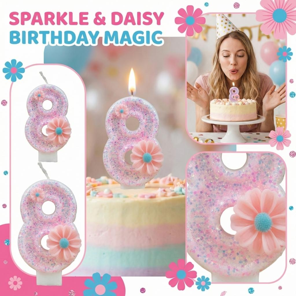 Fashion Cartoon Creative Birthday Candles Party Digital Candles