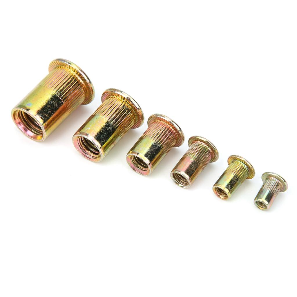 175Pcs Rivet Nut ColorPlated Zinc Steel M3456810 Metric British System Combination