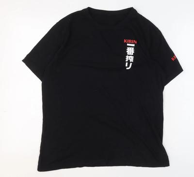 Kirin Ichiban Men's Black Crew Neck Short Sleeve Graphic T-Shirt Size L