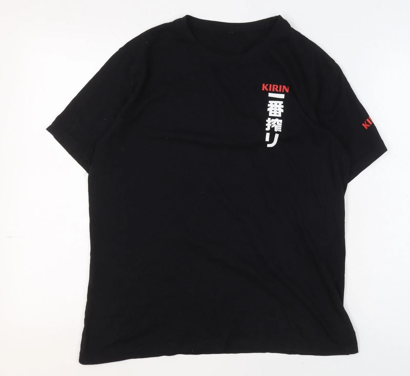 

Kirin Ichiban Men s Black Crew Neck Short Sleeve Graphic T-Shirt Size L L