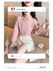 Women's 2024 Spring Pure Cotton Lapel Shirt - Fashionable, Versatile, Age-Defying Long Sleeve Top.