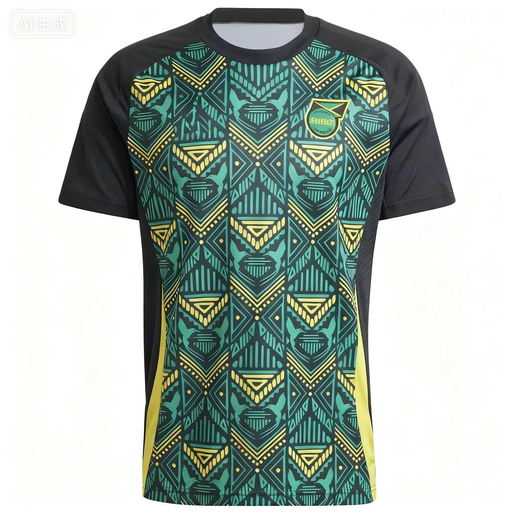 Nou Tricou de Fotbal Jamaica pentru Bărbați de Vară Sport în Aer Liber Larg Uscare Rapidă Mânecă Scurtă Antrenament Casual Îmbrăcăminte Fitness Top