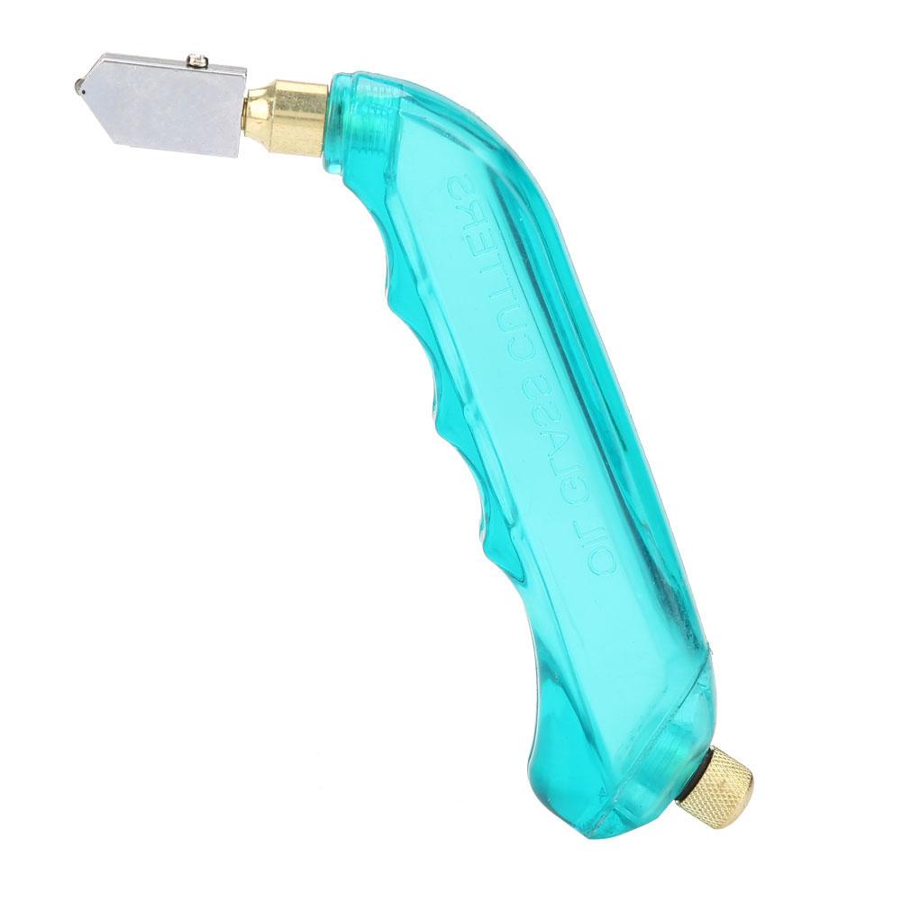 

Ручной стеклорез с масляной подачей, профессиональный инструмент для резки стекла с пластиковой ручкой (синий)