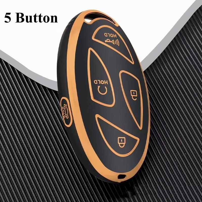 5/7Bottons Car Smart Key Shell Fob Holder Keychain for Hyundai Kona Ev Grandeur GN7 2023 TPU Car Key Case Cover Accessories