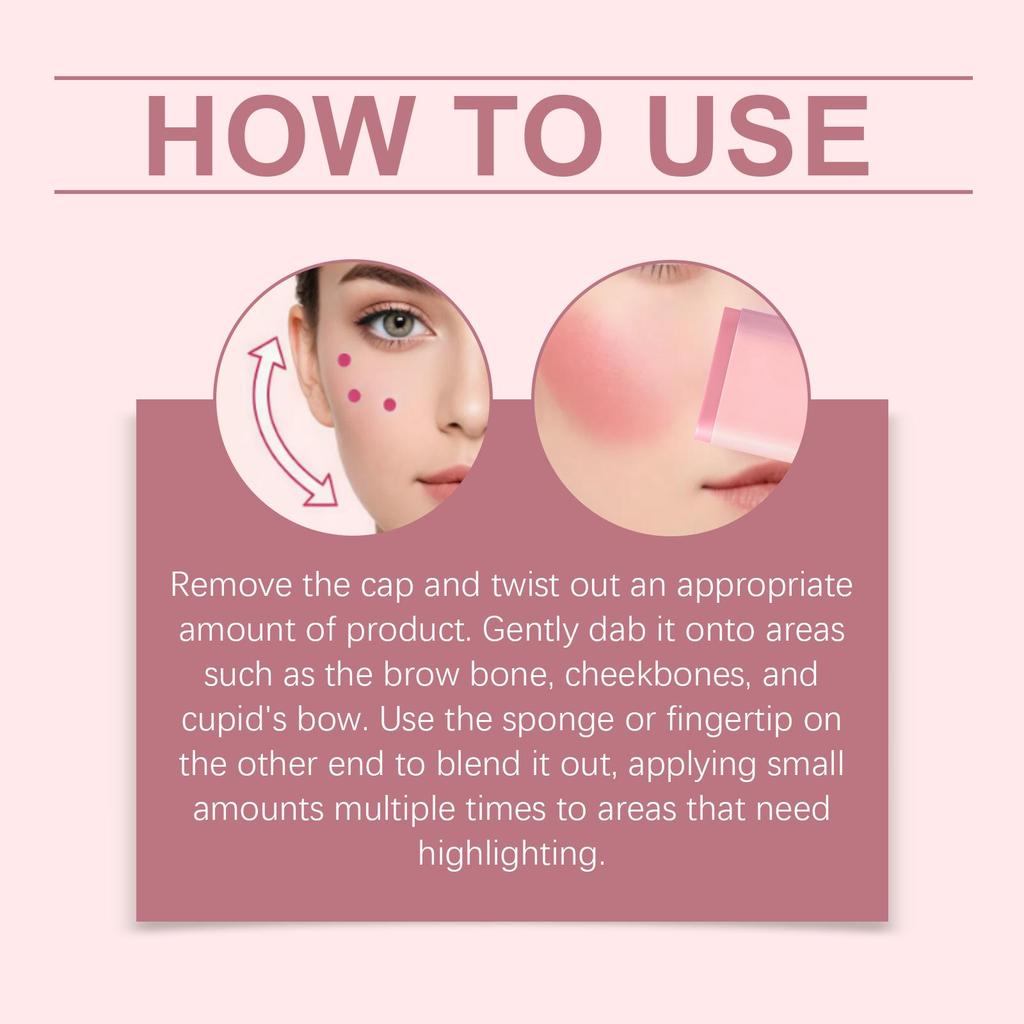 Zephoco 2-in-1 Blush Stick in Nude Pink - Perfect for Daily Wear and Dates