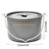 F26C Aluminum Alloy Camping Hanging Pot Large Capacity Outdoor Tableware Cookware Hiking Cooking Pots for Campfire