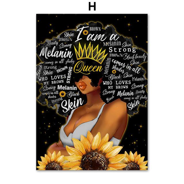 

Абстрактное подсолнух, афро девушка, черная красавица, африканское искусство, холст, живопись, скандинавские постеры и принты, настенные панно, декор для гостиной, без рамки 30*40cm