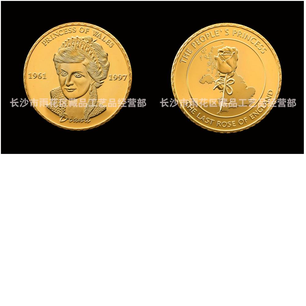 Diana Rose Gold Plated Commemorative Medal, Collector s Coin, Badge, Gold Coin, Silver Plated Coin, Commemorative Coin