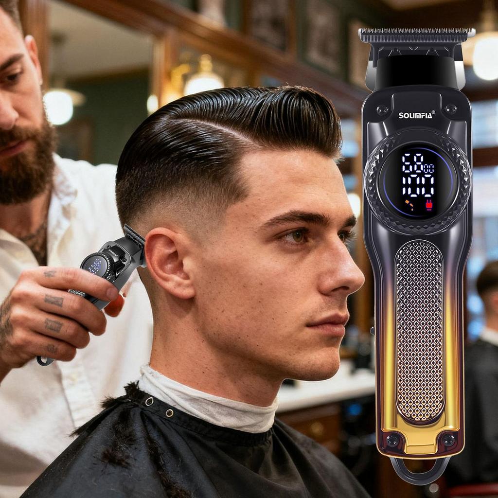 SOUMPIA Professioneller Haartrimmer mit Digitalanzeige & Mehrfachzubehör HT-657
