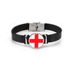 World Cup Country Flags Leather Bracelet Bangle - European Cup Flag Design Jewelry