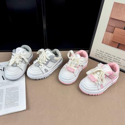 2026 Frühling/Sommer Atmungsaktive Mesh Unisex Freizeitschuhe für Kinder - Weiche Sohle, Trendiger Koreanischer Stil Weiße Schuhe