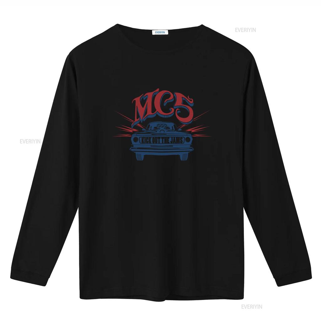 T-shirt in cotone MC5 Kick Out The Jams Design Auto Retrò Band Rock vintage Lavata Morbida uomo Comoda Leggermente Traspirante