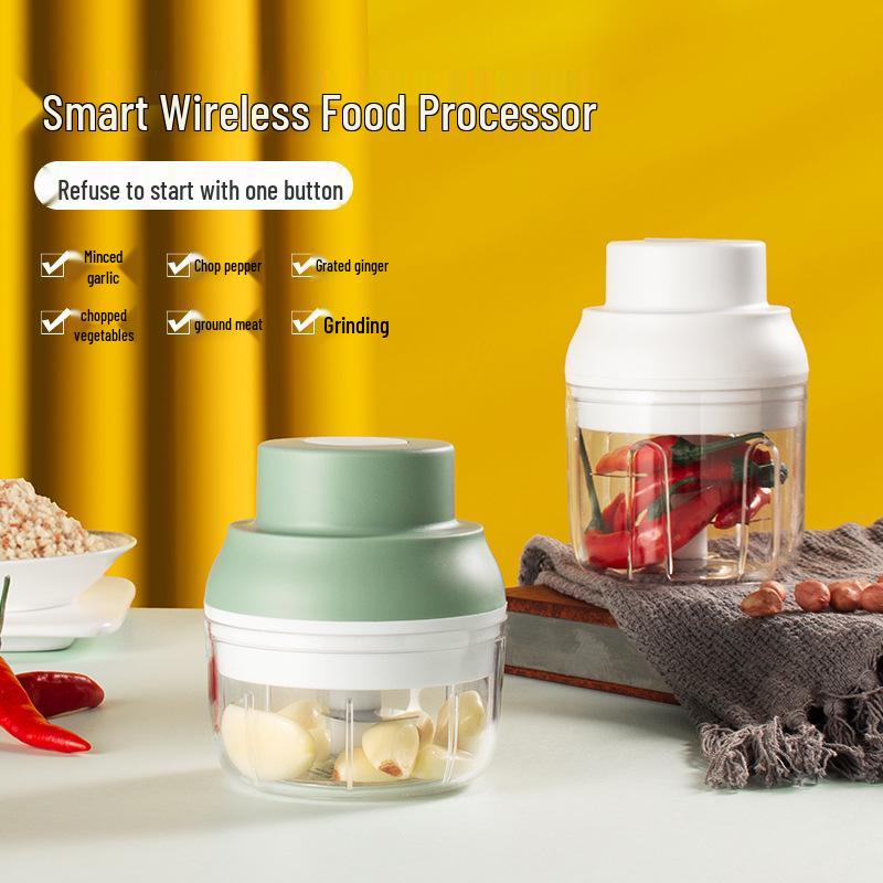 Electric Garlic Chopper & Meat Grinder: Garlic Press, Crusher, Masher, Mixer, Automatic Household Tool.