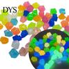 Garden Pebbles 100Pcs Decorative Colorful Glow in Dark Aquarium Landscaping Stones 14mm Luminous Courtyard Paving Natural Crystals Rocks Decoration