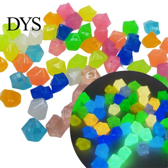 Garden Pebbles 100Pcs Decorative Colorful Glow in Dark Aquarium Landscaping Stones 14mm Luminous Courtyard Paving Natural Crystals Rocks Decoration
