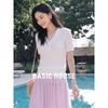 Basic House Women's Lyocell Short Sleeve Knit Polo Top