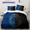 Biancheria da letto con motivo logo Atalanta BC Decorazione per la casa Regalo di compleanno (1 * copripiumino + 2 * federa, senza nucleo)
