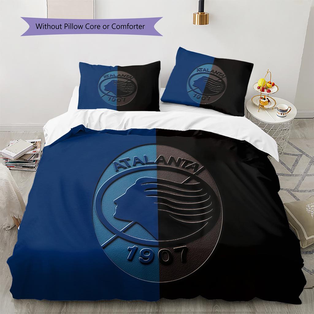 Biancheria da letto con motivo logo Atalanta BC Decorazione per la casa Regalo di compleanno (1 * copripiumino + 2 * federa, senza nucleo)