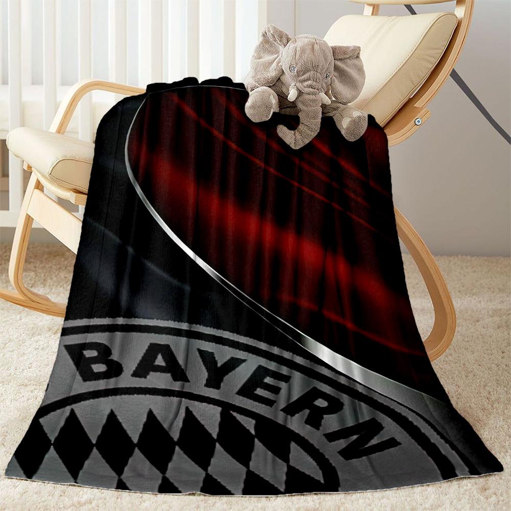 Bayern Munich Blanket Warmthful Decor Suitable for Bedding Couch Bed Four Seasons Universal Playful Design Gift for Travel Home Birthdays