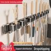 No-Drill Wall Mount Mop & Broom Holder for Bathroom and Balcony