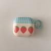 Blue Stripe Cute Plaid Pattern Three Strawberries With Charm Pendant Earphone Case Cover for AirPods 1 or 2 3 4 Pro 2 Pro 3