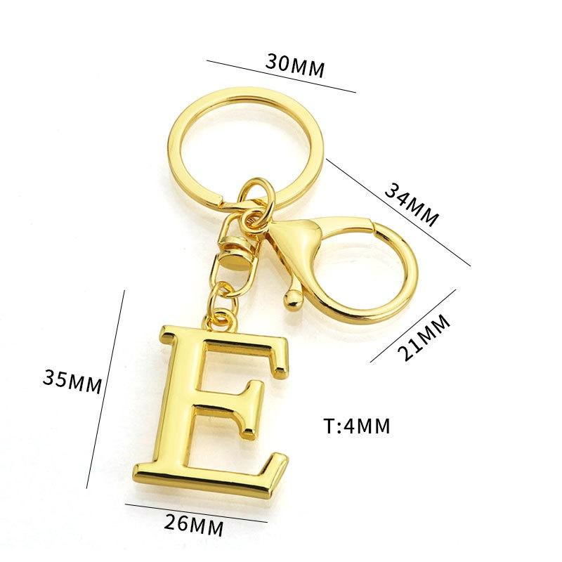 

Золотые брелоки с начальными буквами алфавита (от A до Z) для женщин и мужчин, Алфавитные брелоки, DIY брелоки-подвески, Аксессуары, Подарки