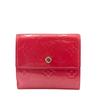 M91248 W Hook Wallet  Monogram Vernis Vernis Portonet Bie Cartes CrÃ©dit Tri-fold Wallet Pink Vernis Women Used