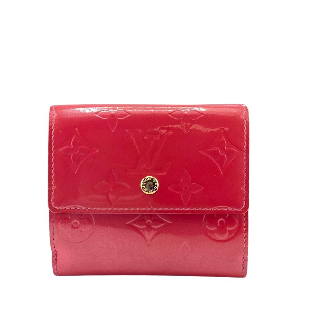 LOUIS VUITTON M91248 W Hook Wallet  Monogram Vernis Vernis Portonet Bie Cartes CrÃ©dit Tri-fold wallet pink Vernis Women Used