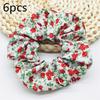 6pcs/lot Hair Scrunchies Bands Scrunchy Ties Ropes Ponytail Holder for Women Accessories Fabric Headwear Ditsy Floral Sweet Cute