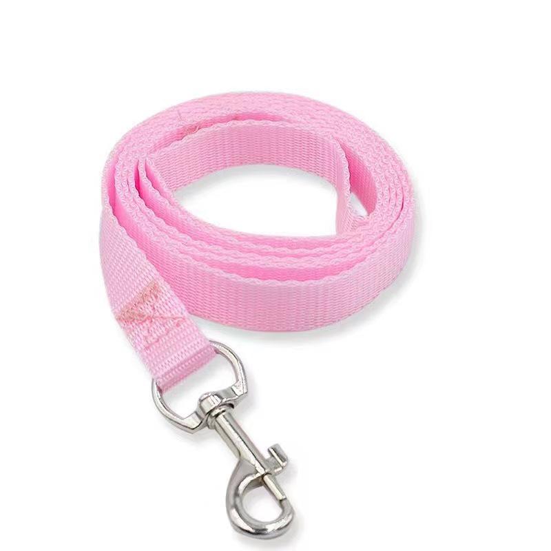 Plain Polyester Imitation Nylon Dog Leash - Solid & Candy Colors for Walking