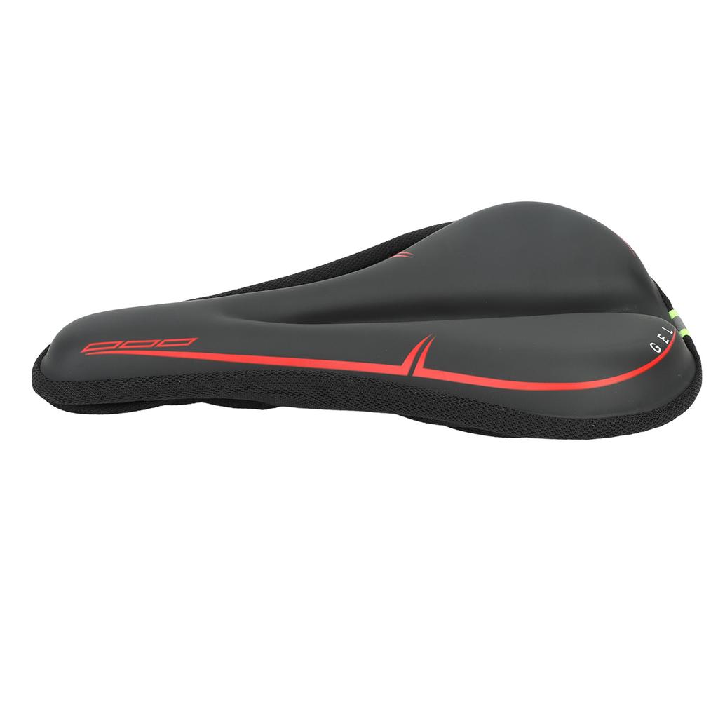 Narrow Bike Seat Cushion Thicken Silicone Breathable Soft Bike Seat Cover with Reflective Warning