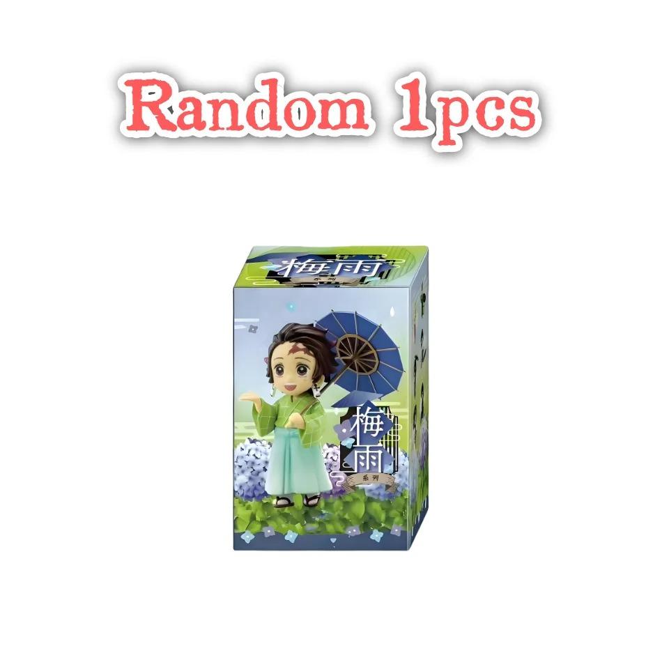 

Anime Demon Slayer Blooming Season Plum Rain Series Figure Blind Box Tanjiro Kamado Nezuko Action Model Collection Playthings Ornament Surprise