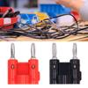2Pcs Banana Plug 4mm Double Row Cross Connector Accessory Set Kit for Audio Speaker