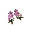 Pearl Rose Flower Necklace Rhinestone Women Jewelry Temperament Stud Earrings  Vacation
