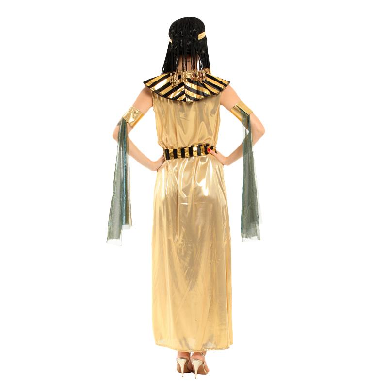 Ancient Egyptian Pharaoh Cosplay Costume, Adult Golden Embroidered Robe, Pyramid Themed Party, Halloween Role-playing Costume