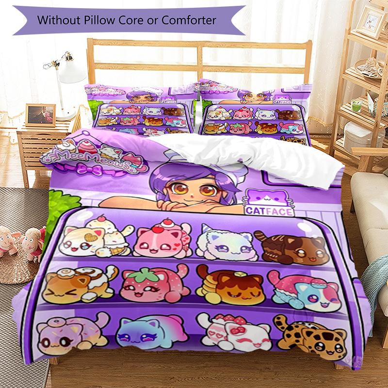 Set Biancheria da Letto Aphmau 3 Pezzi Copripiumino Chiusura Include 1 Copripiumino e 2 Federe, Morbido e Confortevole per Tutte le Stagioni.