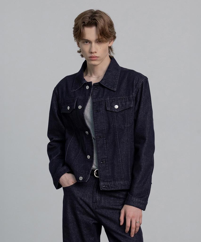 DECOROSO Knox Denim Trucker Set [Dark Indigo]