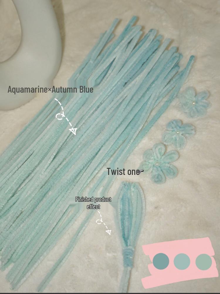 Gradient Chenille Stem Plush Pipe Cleaner Puppy Bouquet Craft Kit