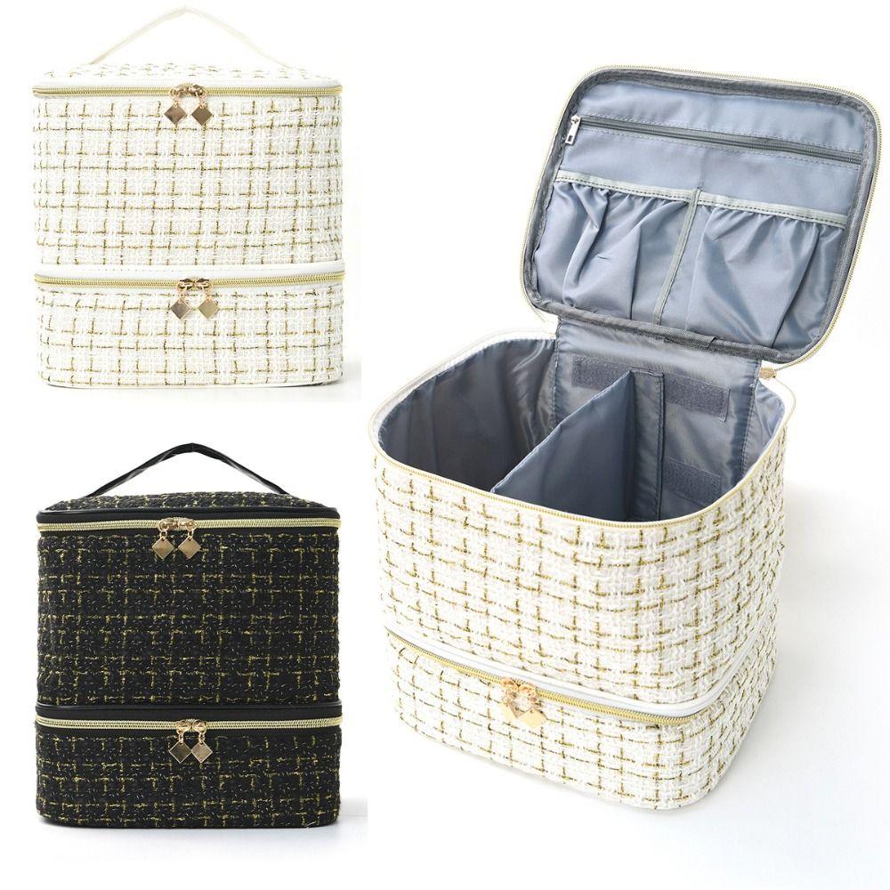 Adjustable Dividers Nail Polish Storage Bag Double-Layer Nail Kit Bag  Nail Stuff