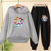 Set Felpa Invernale Calda per Bambini Doraemon, Maglia Lunga con Cappuccio Sportiva Casual e Pantaloni Lunghi Adatti a Bambini e Bambine dai 3 ai 12 Anni