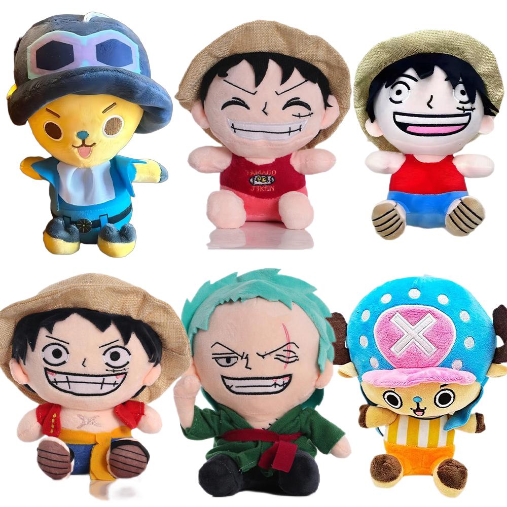 Anime One Piece Plush Toys Cartoon Figure Luffy Chopper Ace Roronoa Zoro Cute Stuffed Doll Kids Xmas Gifts!!