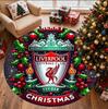 Alfombra Redonda con Patrón del Liverpool F.C., Felpudo para Interiores/Exteriores, para Picnic, Sala de Juegos, Dormitorio, Oficina, Sala de Estar, Alfombra Decorativa para el Hogar, Regalo de Cumpleaños
