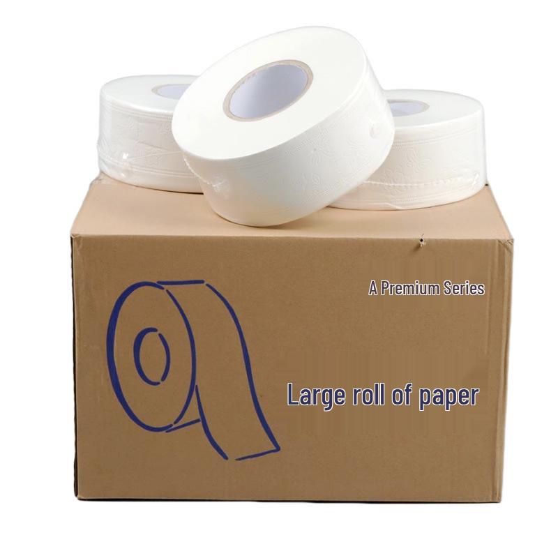 Large Roll Virgin Wood Pulp Toilet Paper for Commercial and Home Use - Ideal for Shopping Malls and Hotels