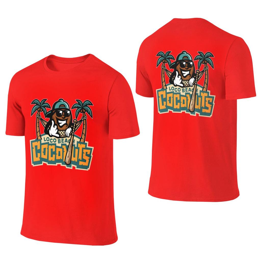 Loco Beach Coconuts Baseball Simple Reversible Tshirt Sweet Girl Girlish Feeling Quickdrying Basic Tee