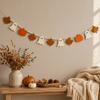 Halloween Pumpkin Wooden Bead Garland for House Background Decoration