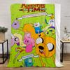 Adventure Time Coperte Spesse per l'Inverno Coperta Letto Lavorata a Maglia a Quadri Casa e Decorazione Biancheria da Letto in Microfibra Asciugamano da Spiaggia Coperta per Riposo
